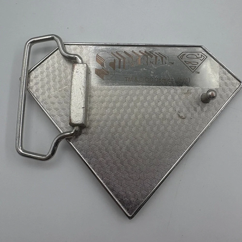 DC Comics Superman Shield Belt Buckle 2011 Superhero‎ Logo Metal Red Yellow EX